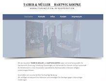 Tablet Screenshot of anwalt-tmk.de